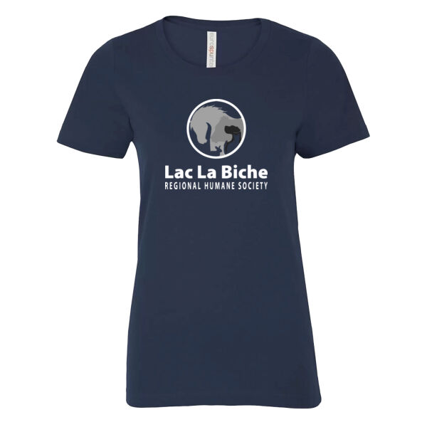 Ladies T-Shirt White Logo Thumbnail