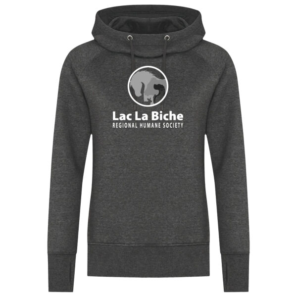 Ladies Hoodie White Logo Thumbnail