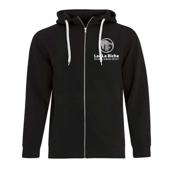 Ladies Zipup White Logo Thumbnail