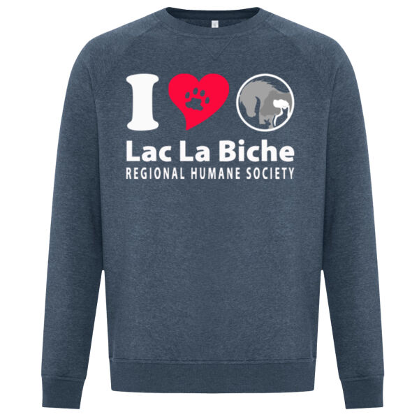 Unisex Crew I Heart LLB White Logo  Thumbnail