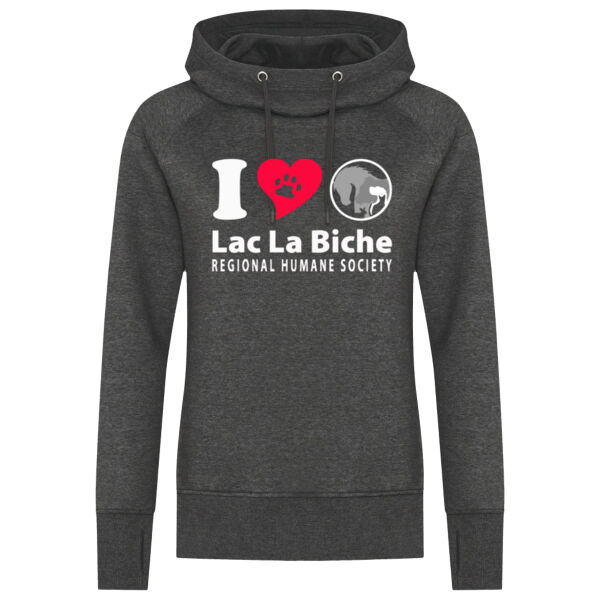 Ladies Hoodie I Heart LLB White Logo  Thumbnail