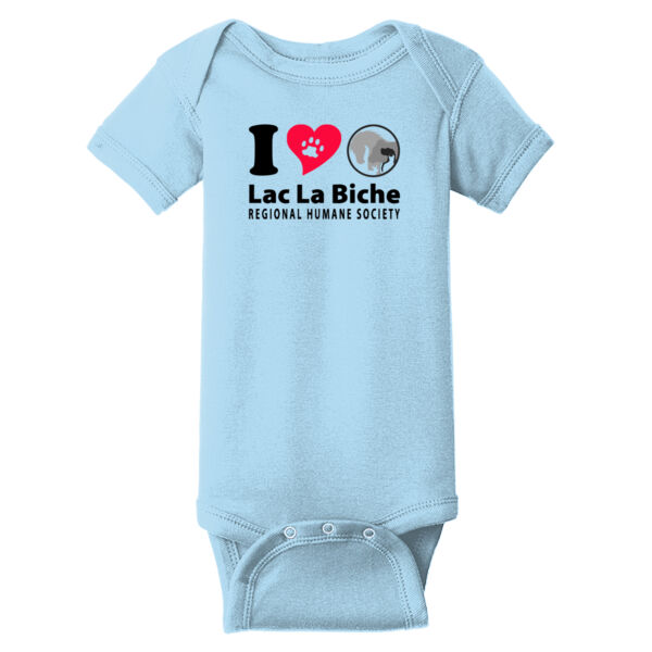 Baby Onesie I Heart LLB Logo Black Thumbnail